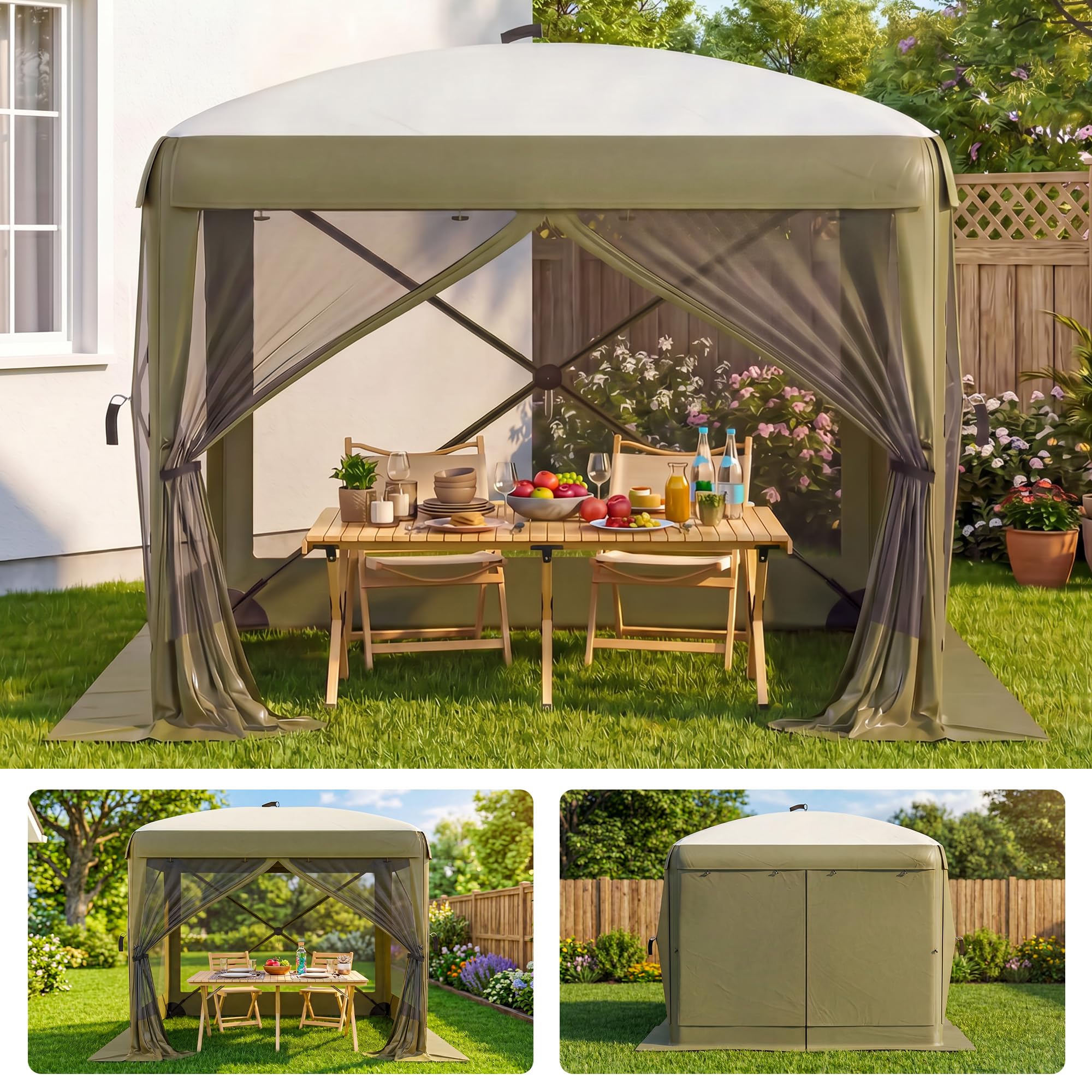 Outdoor Adventure Tent - Tenda de Tela Pop-Up Espaçosa de