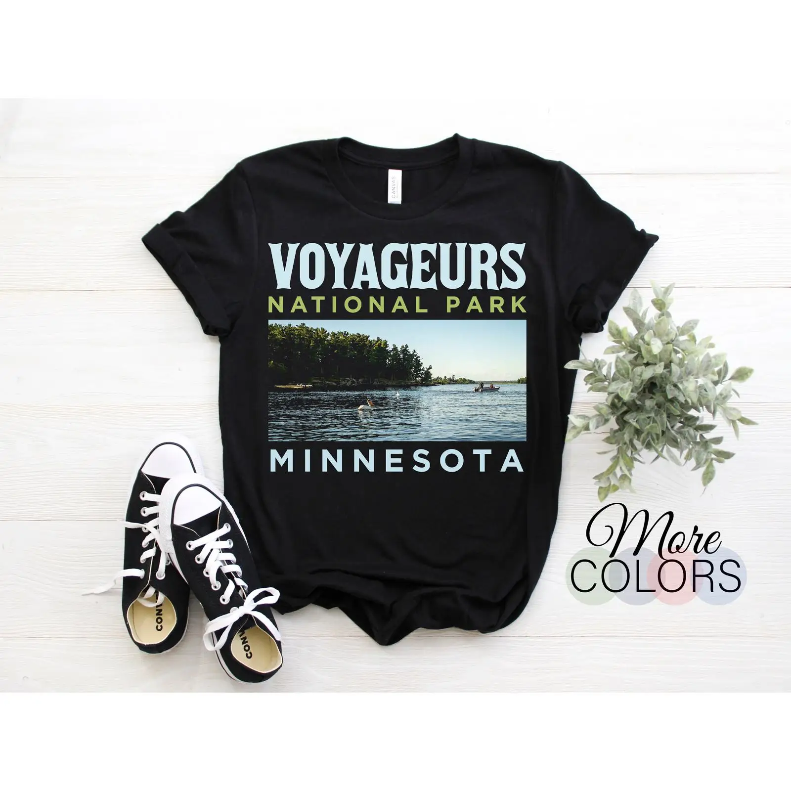 Outdoor Adventure Usa - Camiseta vintage do parque nacional voyageurs,