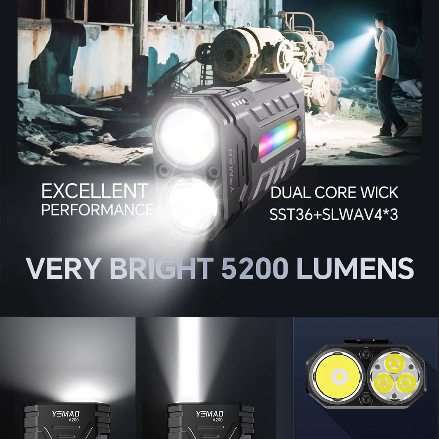 Lanterna LED RGB portátil mult - Outdoor Adventure Travel avaliação e preço